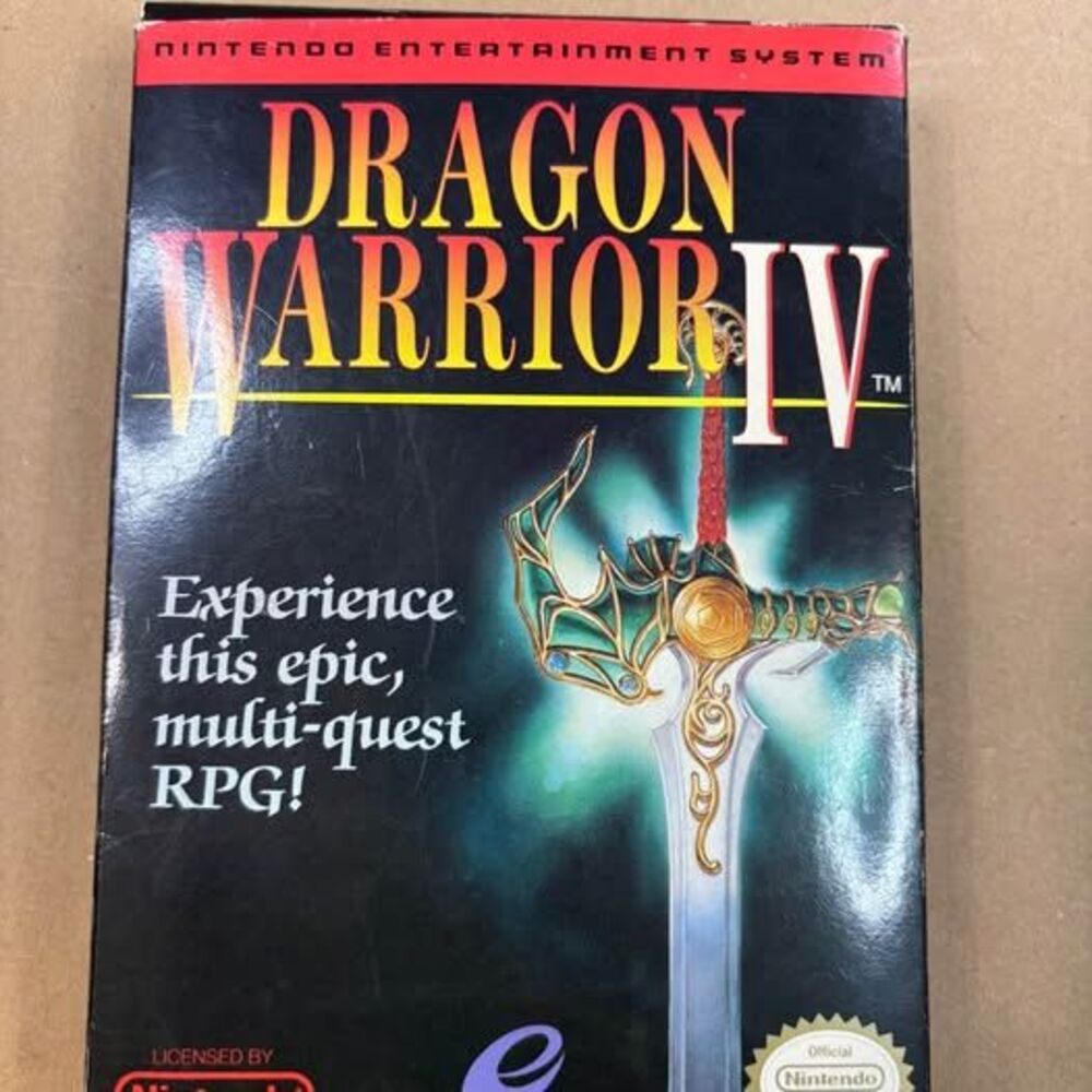 Dragon Warrior IV NES Complete in Box CIB Enix 1992 Game Manual Maps Charts